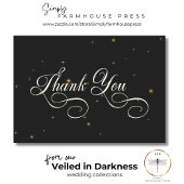 ダークムーディビクトリアンスター結婚ズ サンキューカード