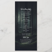 ダークムーディフォレストツリーズトワイライト結婚式 プログラム (裏面)