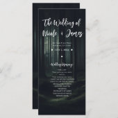 ダークムーディフォレストツリーズトワイライト結婚式 プログラム (正面/裏面)