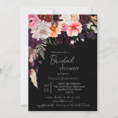 ダークムーディフローラブライダルシャワー 招待状 (正面)