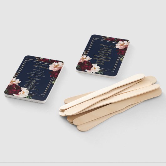 ダークムーディブルゴーニュ赤面フローラネイビープログラム ハンドファン (組立なし)