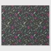 ダークムーディベリー&ボタニカルギフト ラッピングペーパー (フラット)