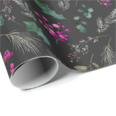 ダークムーディベリー&ボタニカルギフト ラッピングペーパー (ロールコーナー)