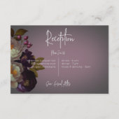 ダークムーディマウーブフローラモダン披露宴 エンクロージャーカード (正面)
