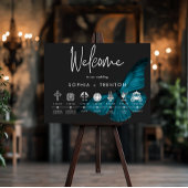 ダークムーディミニマルーティール(緑がかった色)の蛾イベントの順序 ポスター