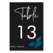 ダークムーディミニマルーティール(緑がかった色)モス結婚ズ テーブルナンバー (正面)