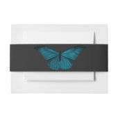 ダークムーディミニマルーティール（緑がかった色）モス結婚ズ 招待状ベリーバンド (正面例)