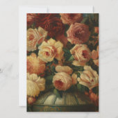 ダークムーディロマンチックアンティーク絵画オランダ結婚ズ 招待状 (裏面)