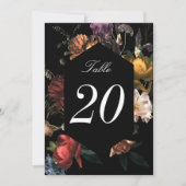 ダークムーディロマンチックオランダ結婚フローラのテーブル番号 (正面)