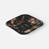 ダークムーディロマンチックフローラオランダパインターリー結婚ズ ペーパープレート (傾斜あり)