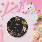 ダークムーディロマンチックフローラオランダパインターリー結婚ズ ペーパープレート (パーティー)