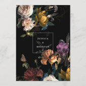 ダークムーディロマンチックフローラオランダパインターリー結婚ズ メニュー (裏面)