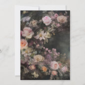 ダークムーディロマンチックフローラブライダルシャワー 招待状 (裏面)