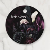 ダークムーディロマンチックフローラホワイト結婚ズ フェイバータグ (裏面)