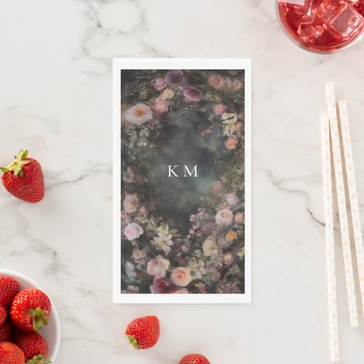 ダークムーディロマンチックフローラモノグラム結婚ズ (インサイチュ)