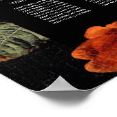 ダークムーディロマンチックフローラ結婚オランダの座席 ポスター (角)