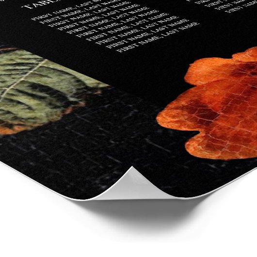 ダークムーディロマンチックフローラ結婚オランダの座席 ポスター (角)