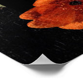 ダークムーディロマンチックフローラ結婚オランダの座席 ポスター (角)