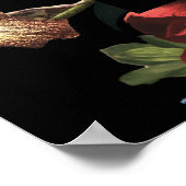 ダークムーディロマンチックフローラ結婚オランダの歓迎 ポスター (角)