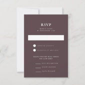 ダークムーディロマンチックフローラ結婚披露宴 出欠カード (正面)