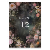 ダークムーディロマンチック結婚フローラの歓迎 テーブルナンバー (正面)