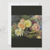 ダークムーディロマンチック絵画アンティークトレ結婚ーズ 招待状 (裏面)