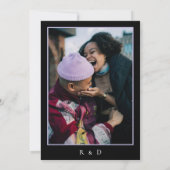 ダークムーディロマンチック薄紫ラベンダー結婚フローラ 招待状 (裏面)