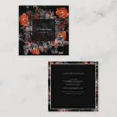 ダークムーディヴィンテージフローラブーケ名刺2 スクエア名刺 (正面/裏面)