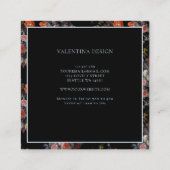 ダークムーディヴィンテージフローラブーケ名刺2 スクエア名刺 (裏面)