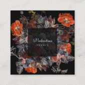 ダークムーディヴィンテージフローラブーケ名刺2 スクエア名刺 (正面)