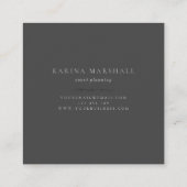 ダークムーディーグレーロマンティックフローラ スクエア名刺 (裏面)