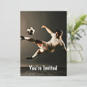 ダークムーディーサッカーのボールキック 招待状 (スタンド正面)