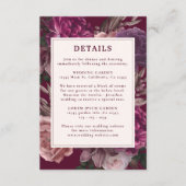 ダークムーディースウィンターブルゴーニュ&マルーン結婚フローラ エンクロージャーカード (正面)