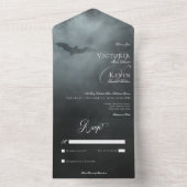 ダークムーディースミッドナイトこうもり&フォグノディナ結婚ーズ オールインワン招待状 (内側)