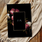 ダークムーディーズオランダオールドマスターズフローラブラック結婚ズ 招待状