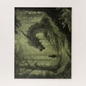 ダークムーディーズファンタジーフォレストドラゴンボードゲーマー ジグソーパズル (縦)