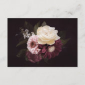 ダークムーディーズフローラエレガントウェディング披露宴 エンクロージャーカード (裏面)