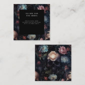 ダークムーディーズフローラゴシックブライダルシャワー エンクロージャーカード (正面/裏面)
