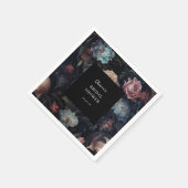 ダークムーディーズフローラゴシックブライダルシャワー スタンダードカクテルナプキン (角)