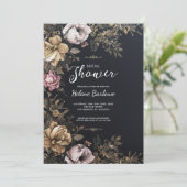 ダークムーディーズフローラゴシックブライダルシャワー 招待状 (スタンド正面)