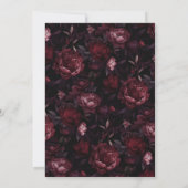 ダークムーディーズフローラスカルゴシックブライダルシャワー 招待状 (裏面)