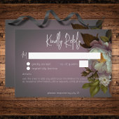 ダークムーディーズモダンフローラ結婚ズNo Dinner 出欠カード