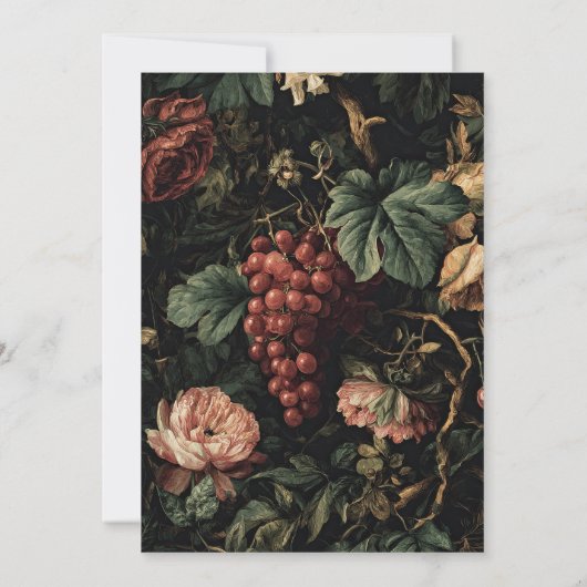 ダークムーディーズ秋オータムヴィンヤードズ結婚ズ セーブザデート (裏面)