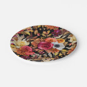 ダークムーディーズ秋フローラロマンチックブライダルシャワー ペーパープレート (アングル)