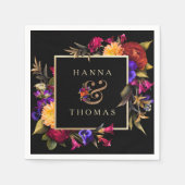 ダークムーディーズ秋結婚フローラ スタンダードカクテルナプキン (正面)