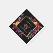 ダークムーディーズ秋結婚フローラ スタンダードカクテルナプキン (角)