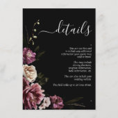 ダークムーディーズ赤面ブルゴーニュ結婚フローラ詳細 エンクロージャーカード (正面)