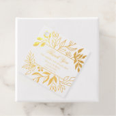 ダークムーディーバーガンディーブラッシュブラックフラワーの結婚式 フェイバータグ (箱)