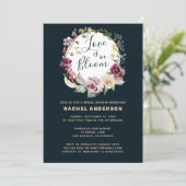 ダークムーディーラブイズインブルーム ブライダルシャワー 招待状 (スタンド正面)