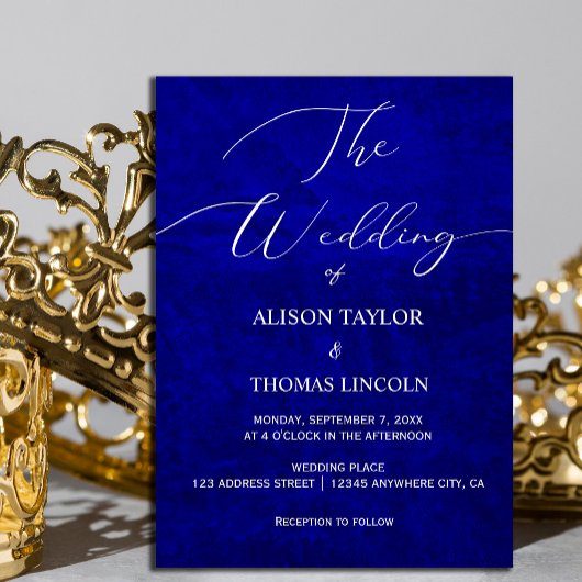 ダークムーディ王室のーブルーとスクラッチ招待状 招待状